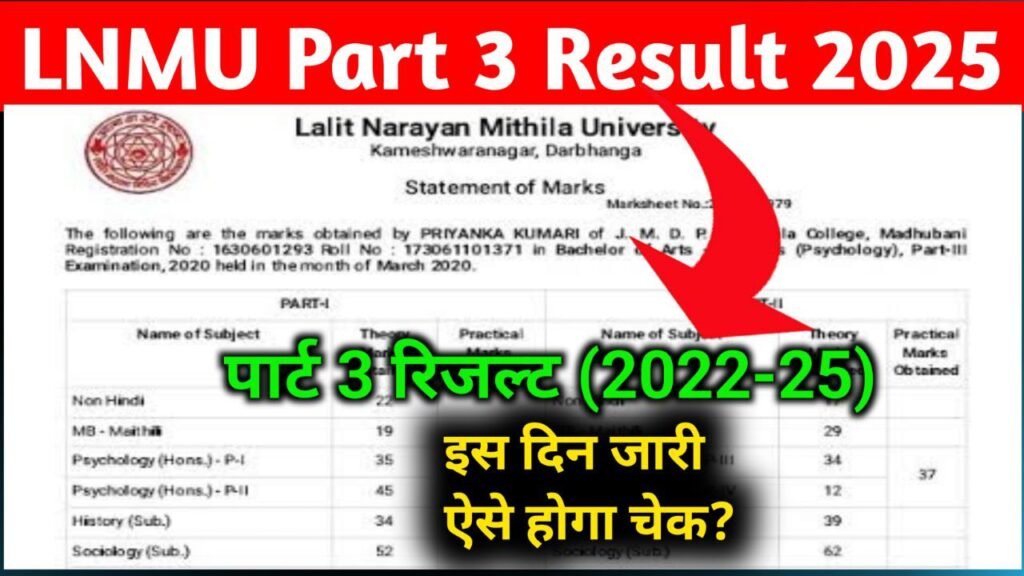Lnmu Part 3 Result 2025